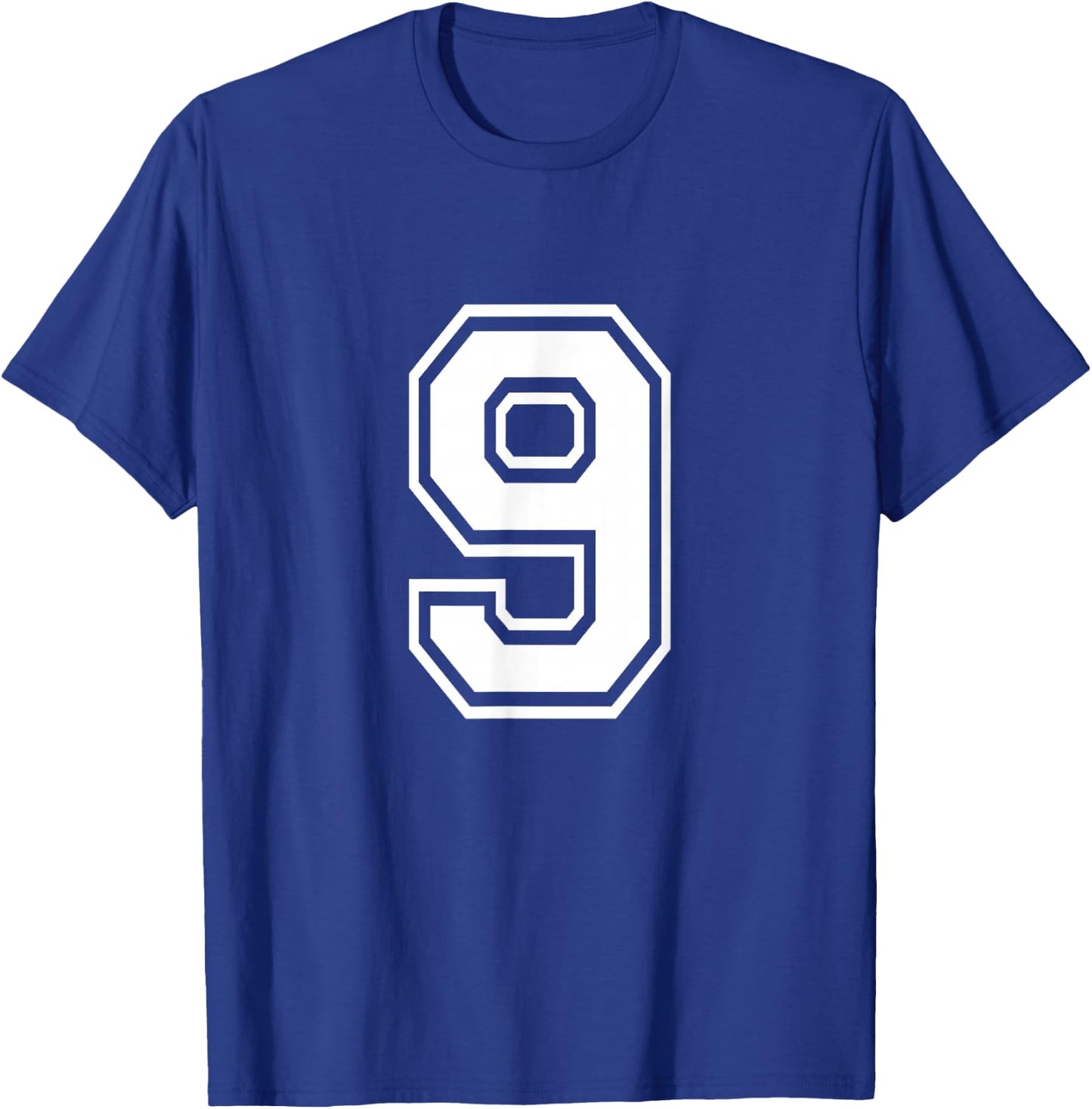 Number 9 Varsity Sports Team Jersey 9th Birthday 9 Years T-Shirt - T-Shirt | Royal