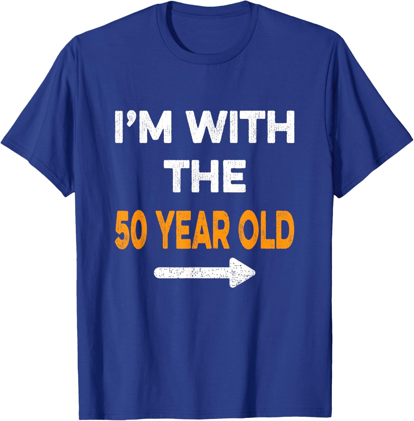 I'm With The 50 Year Old Easy Matching Halloween Costume T-Shirt - T-Shirt | Royal