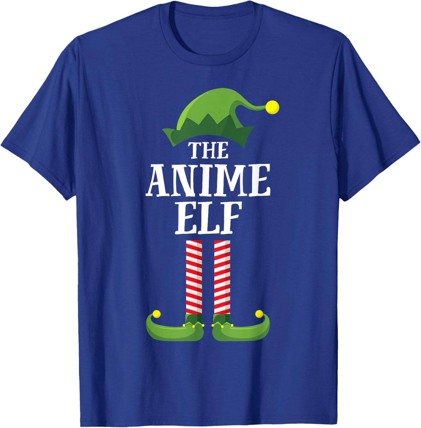 Anime Elf Matching Family Group Christmas Party Funny Elf T-Shirt - T-Shirt | Royal