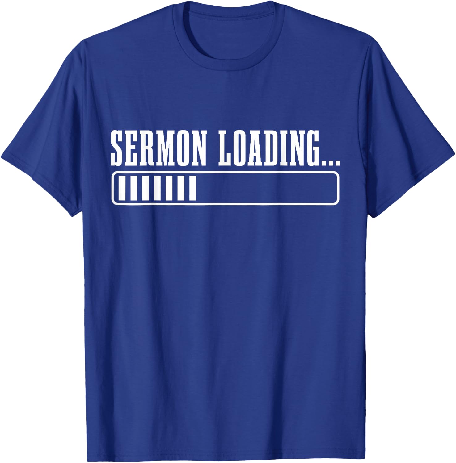 Pastor Sermon Loading Funny Preacher Bible Christian Faith T-Shirt - T-Shirt | Royal
