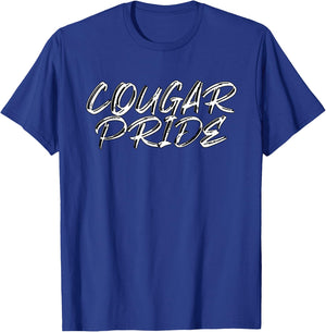 Cougar Pride Sports Fan School Mascot Spirit T-Shirt - T-Shirt | Royal