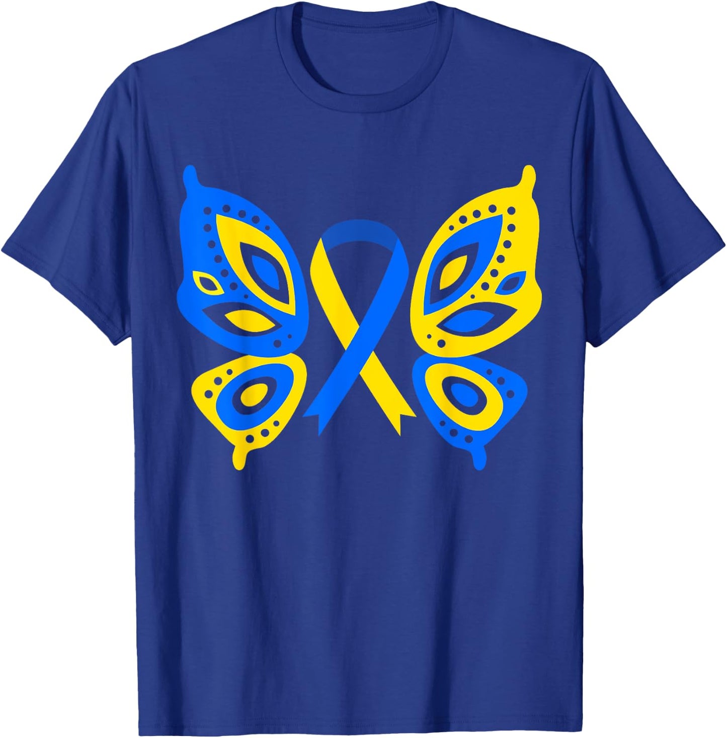 World Down Syndrome Day Butterfly T-Shirt - T-Shirt | Royal