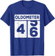 Oldometer 45-46 | 46th Birthday Funny Gift T-Shirt - T-Shirt | Royal