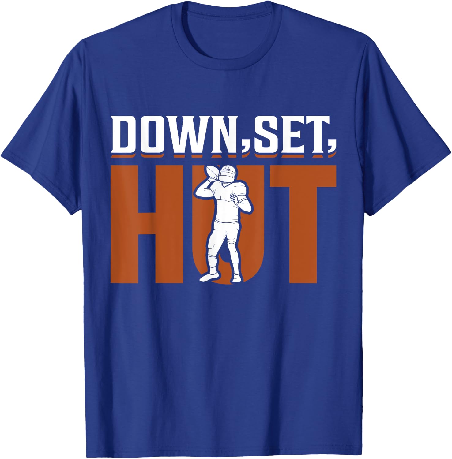 Down Set Hut - American Football T-Shirt - T-Shirt | Royal