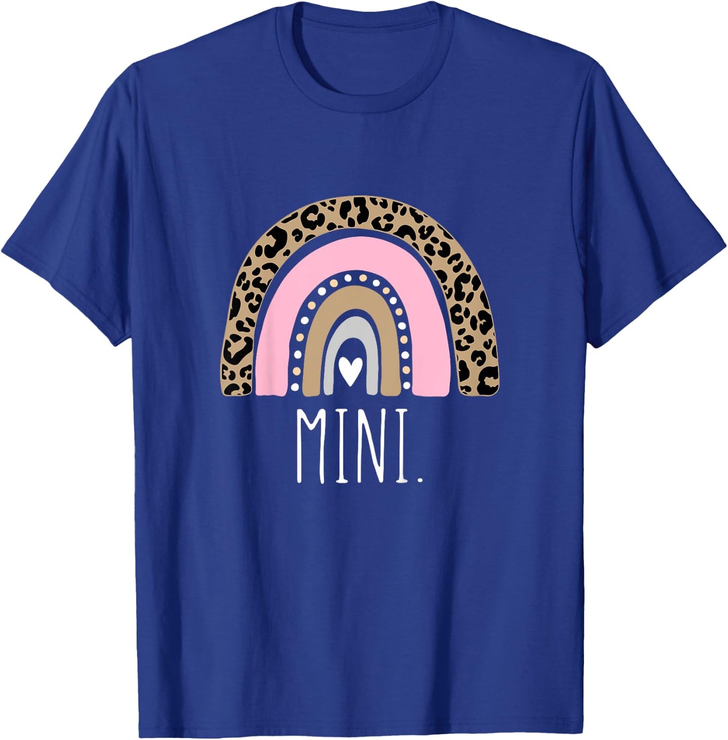 MINI Rainbow Leopard New Mom Blessed Mama & Mini Matching T-Shirt - T-Shirt | Royal
