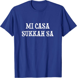 Mi Casa Sukkah sa Sukkot Jewish Ushpizin Guests Lulav Etrog T-Shirt - T-Shirt | Royal
