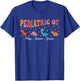 Retro Pediatric Occupational Therapy OT OTA Cute Dinosaur T-Shirt - T-Shirt | Royal