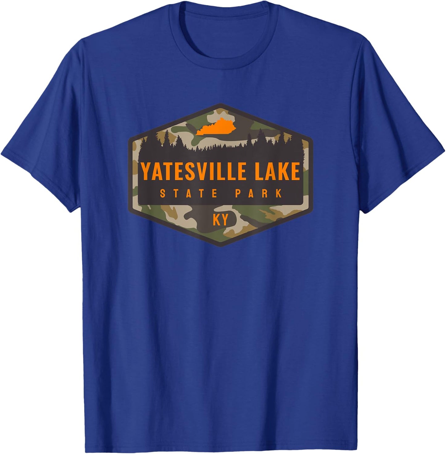 Yatesville Lake State Park Kentucky KY Camouflage Vacation T-Shirt - T-Shirt | Royal