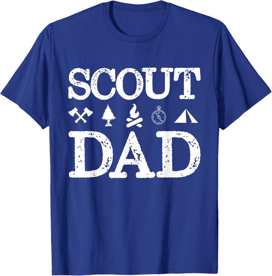 Scout Dad Scouting Troop Supporter Camping Scouting Dad T-Shirt - T-Shirt | Royal