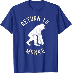 Return To Monke Meme T-Shirt - T-Shirt | Royal