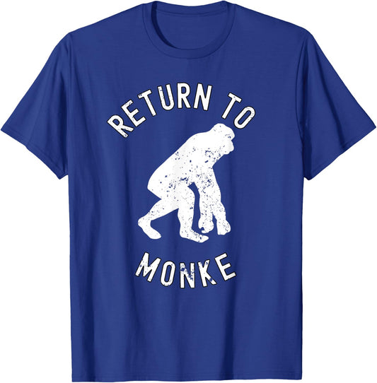Return To Monke Meme T-Shirt - T-Shirt | Royal