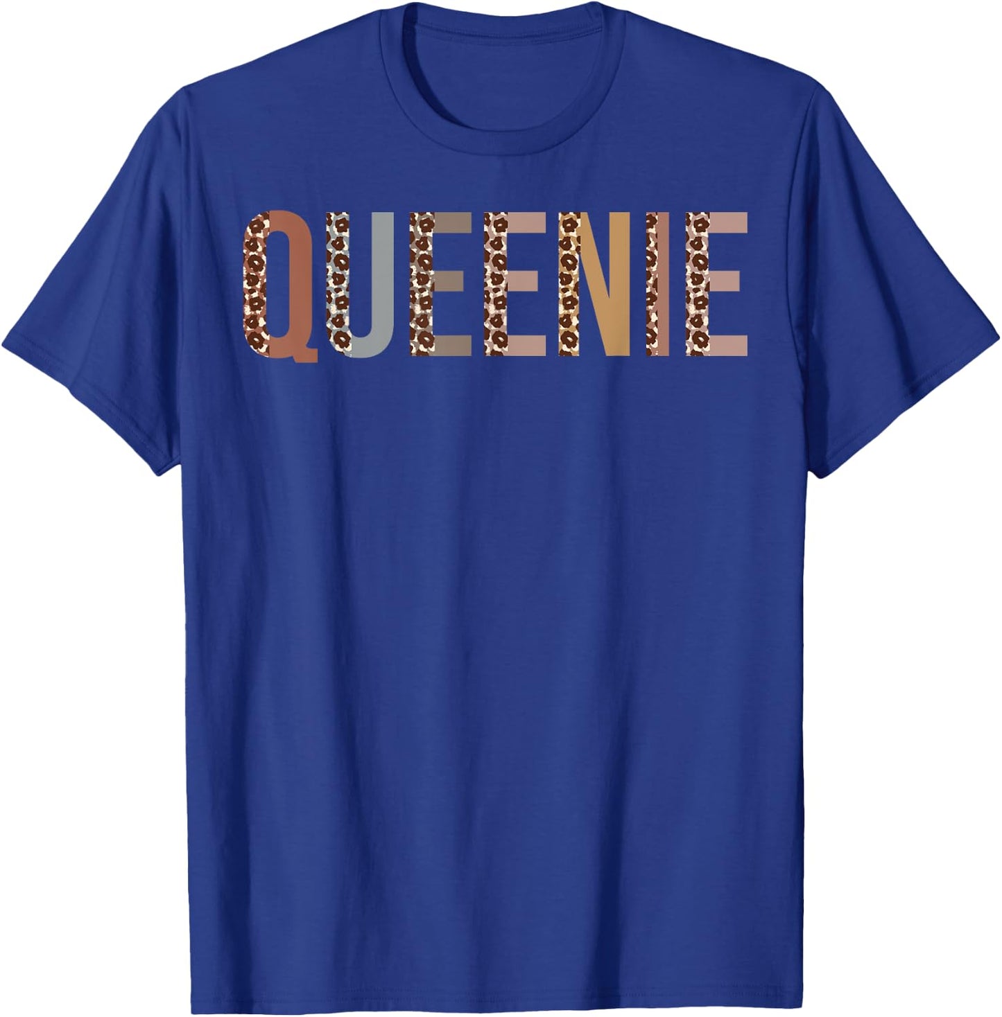 Queenie Leopard Print Mom Cute Mothers Day Funny Grandma T-Shirt - T-Shirt | Royal