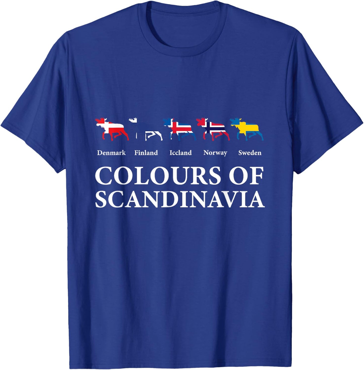Colours of Scandinavia Scandinavian European Countries T-Shirt - T-Shirt | Royal