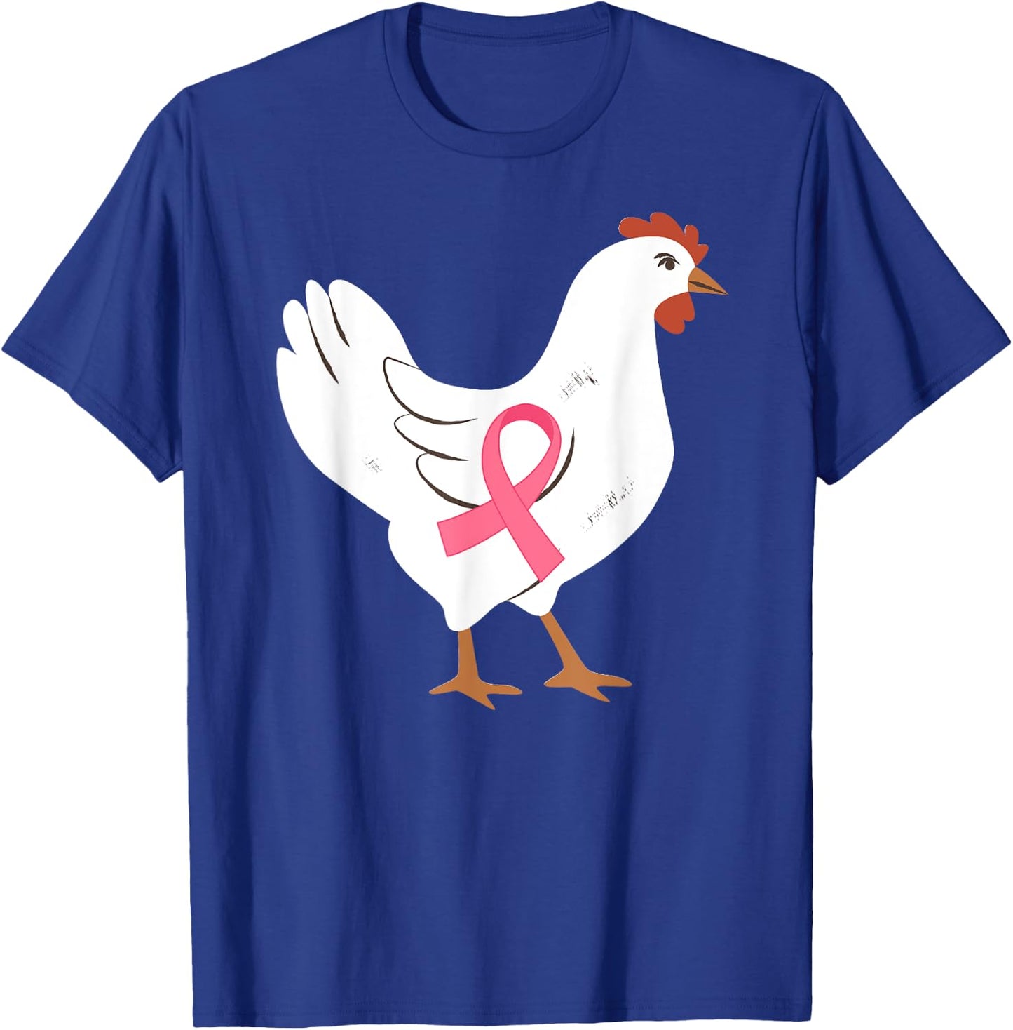 Chicken Breast Cancer Awareness Pink Ribbon Cancer Survivor T-Shirt - T-Shirt | Royal