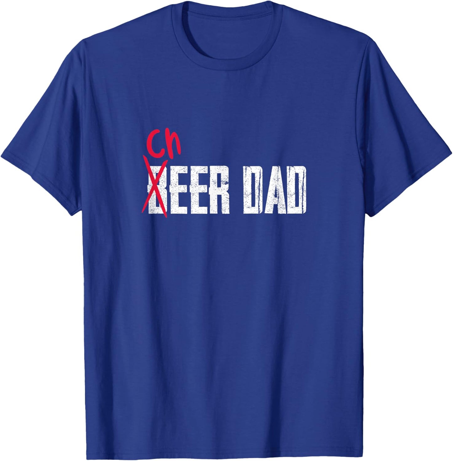 Cheer Dad Beer Dad Cheerleading Father Father's Day T-Shirt - T-Shirt | Royal