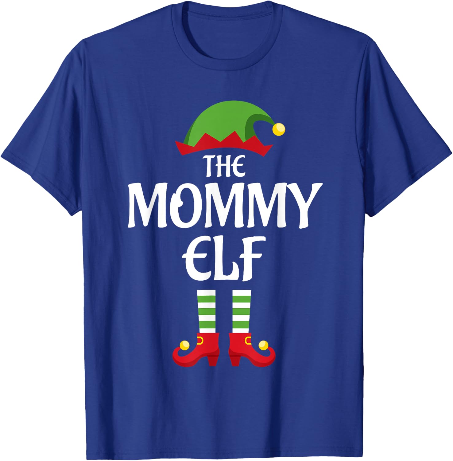 Mommy Elf Family Matching Group Christmas Mom T-Shirt - T-Shirt | Royal