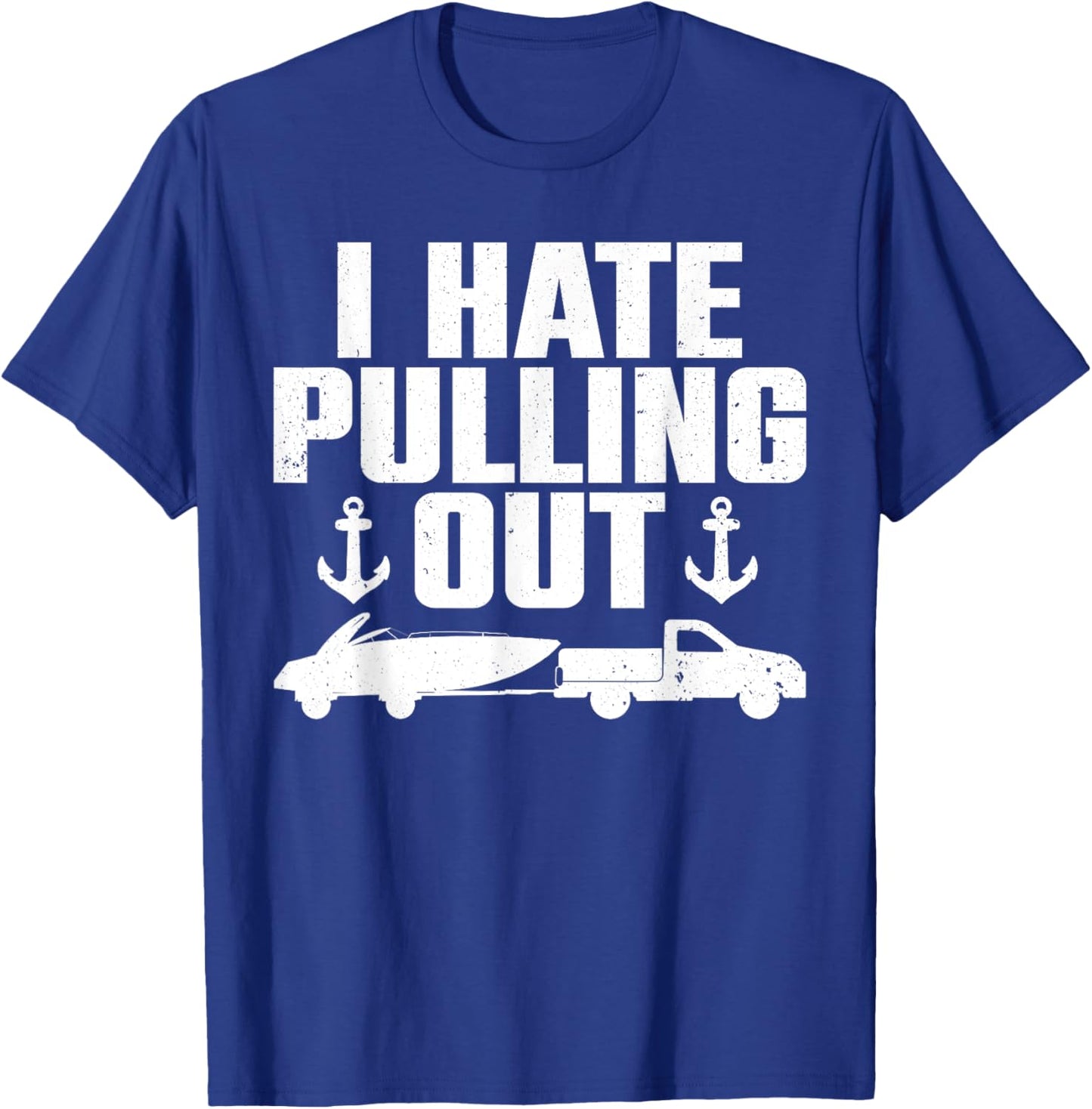 Funny Boat Design Women Boating Boat Trailer Captain T-Shirt - T-Shirt | Royal
