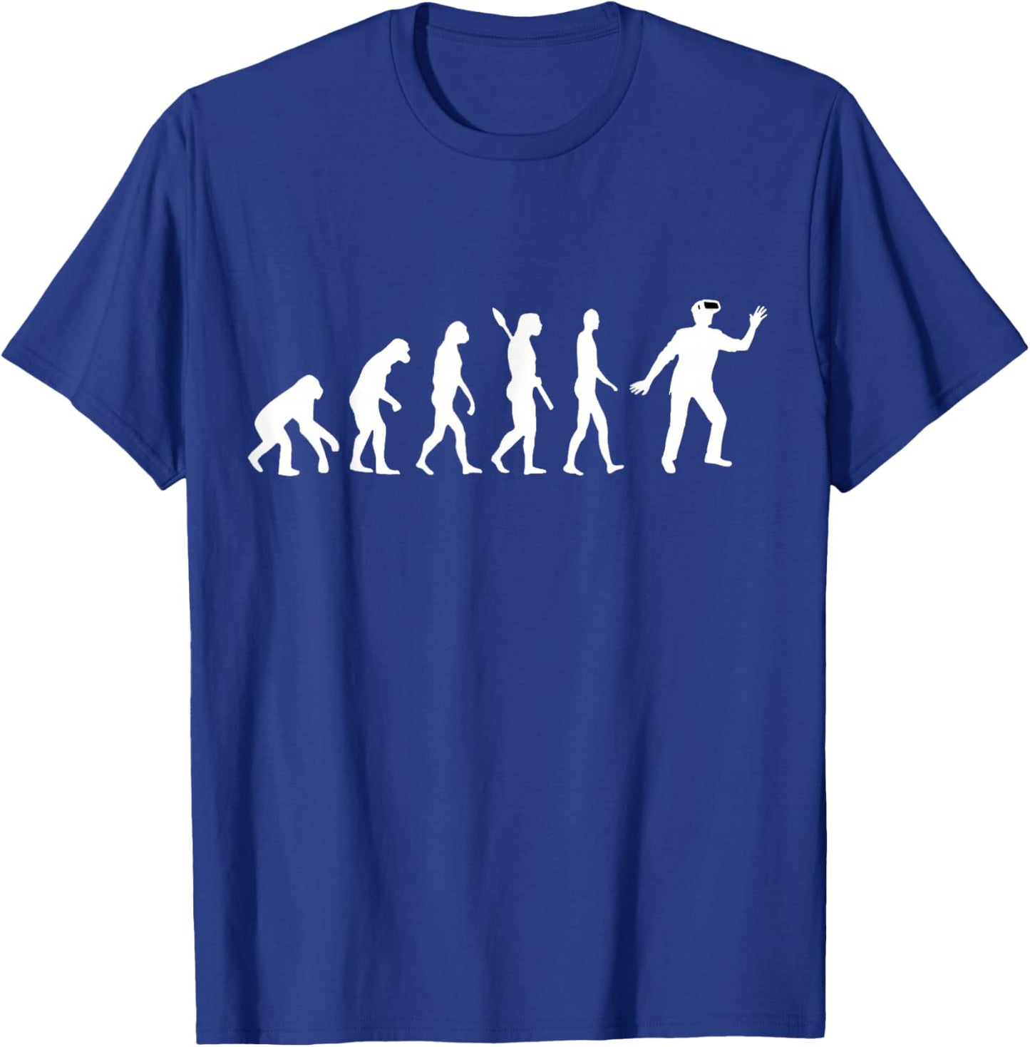 VR Gamer VR Developer Evolution VR Gaming Virtual Reality T-Shirt - T-Shirt | Royal