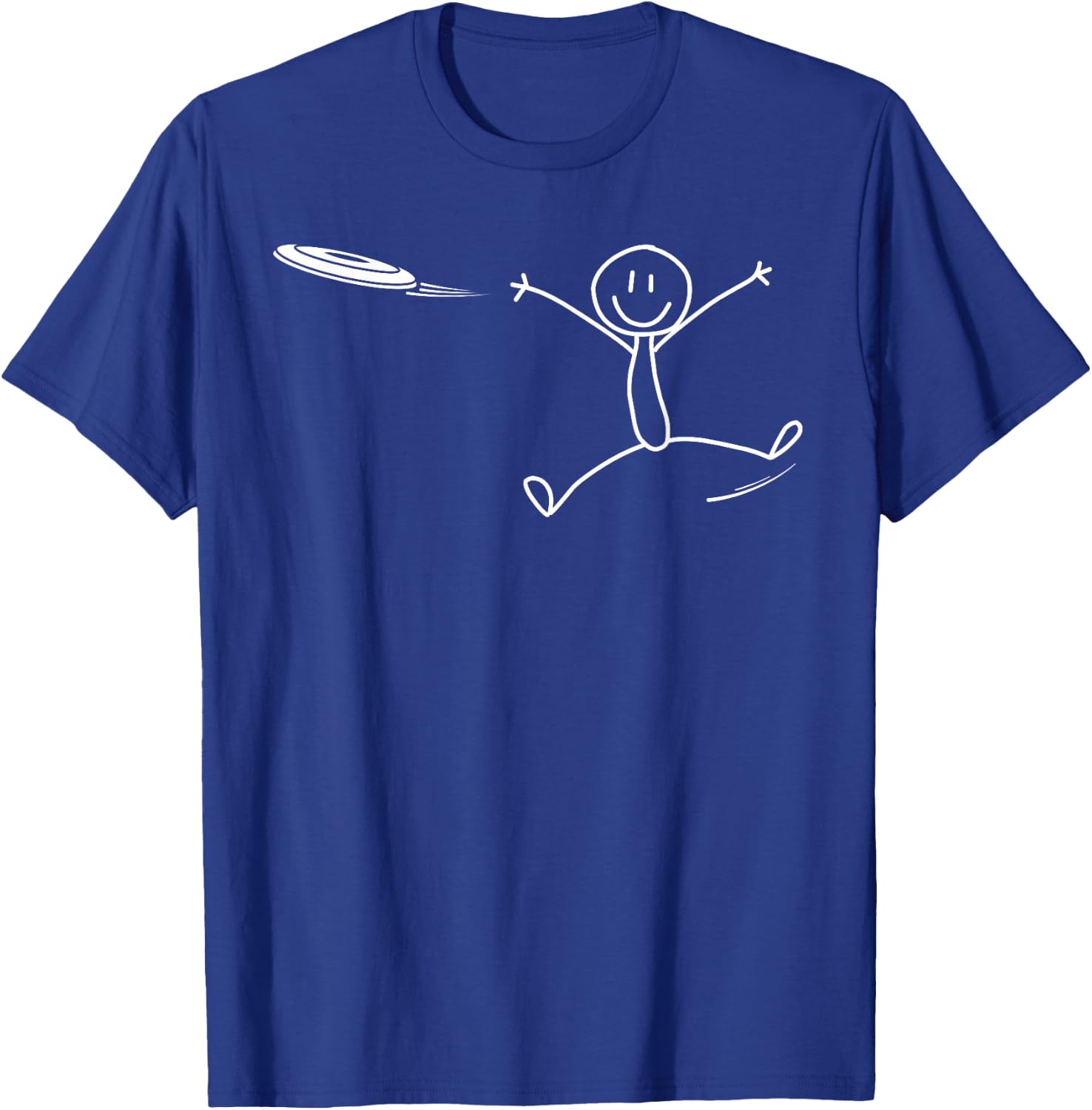 Frisbee Stickman Disc Golf Funny Ultimate Frisbee Game T-Shirt - T-Shirt | Royal
