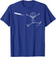 Frisbee Stickman Disc Golf Funny Ultimate Frisbee Game T-Shirt - T-Shirt | Royal