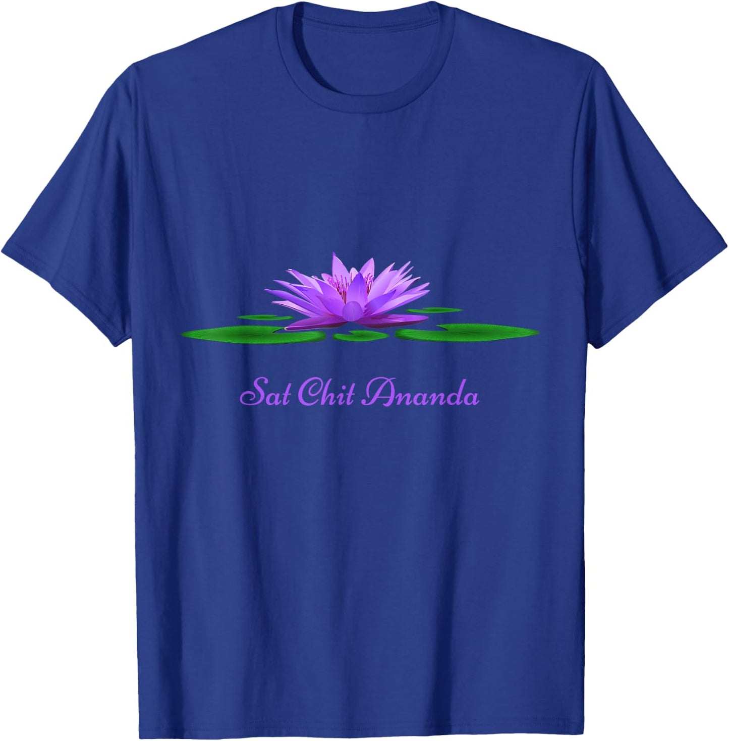 Sat Chit Ananda Mantra Purple Lotus Flower T-Shirt - T-Shirt | Royal
