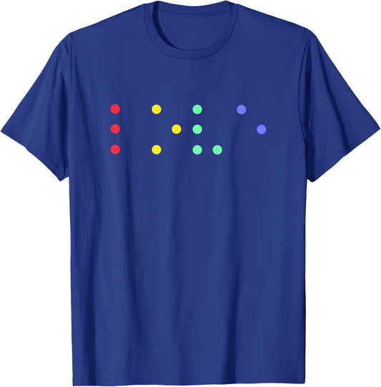 Braille Lettering Love Braille Alphabet Love T-Shirt - T-Shirt | Royal