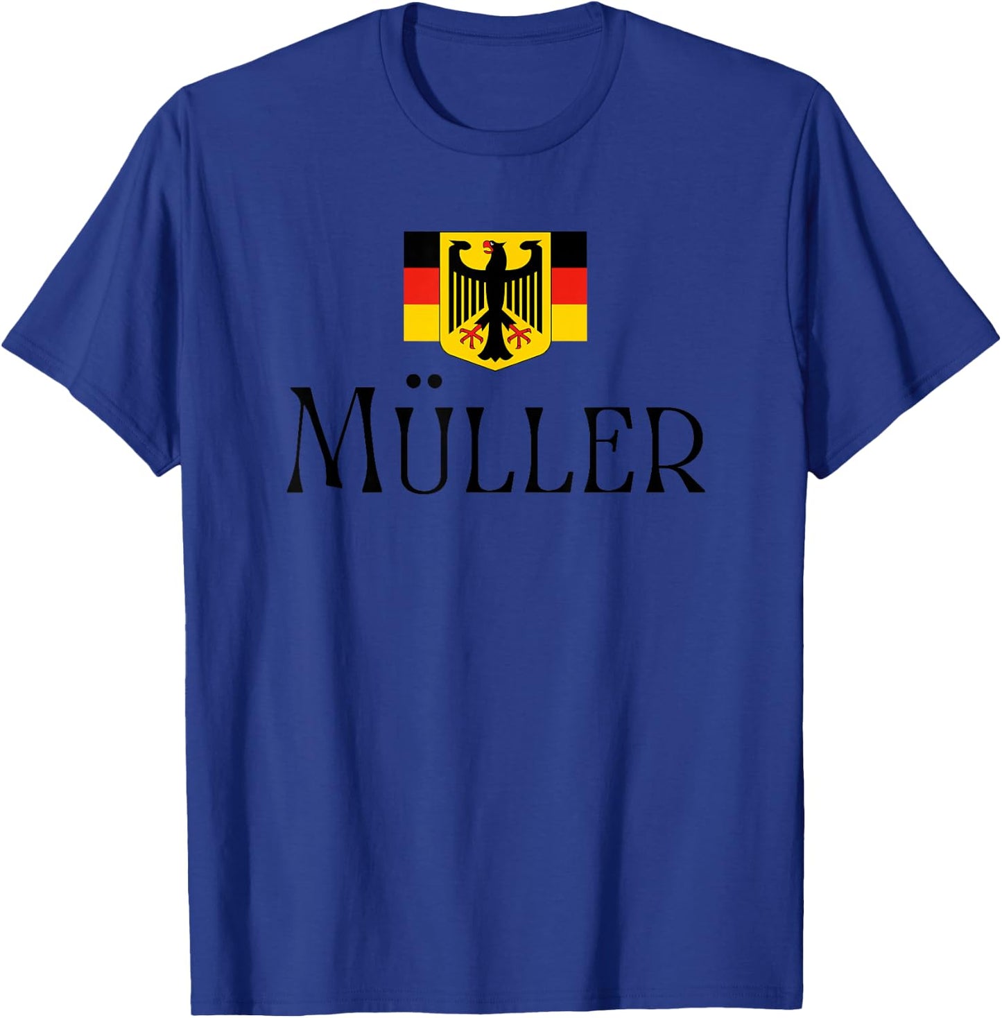 Müller Surname German Family Name Heraldic Eagle Flag T-Shirt - T-Shirt | Royal
