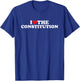 I Love The Constitution T-Shirt - T-Shirt | Royal