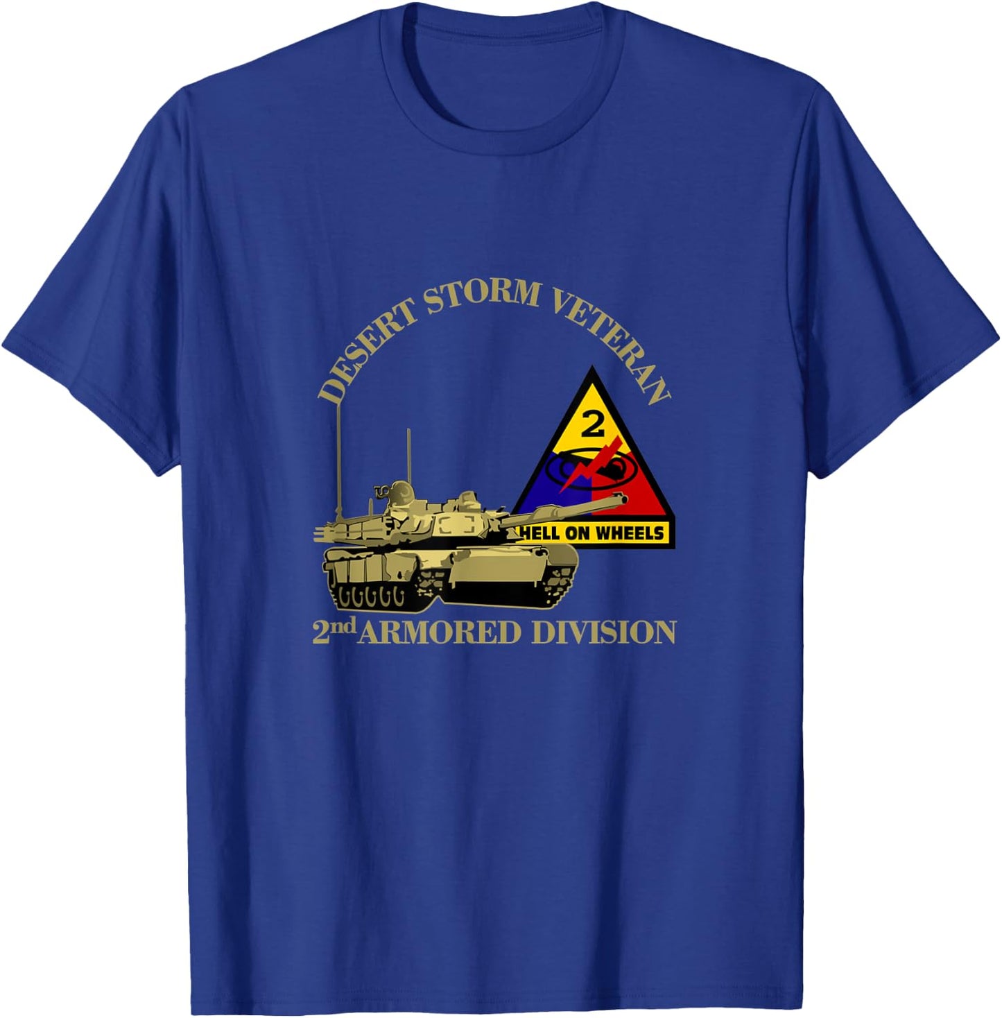 2nd Armored Division Desert Storm Veteran Veterans Day Xmas T-Shirt - T-Shirt | Royal
