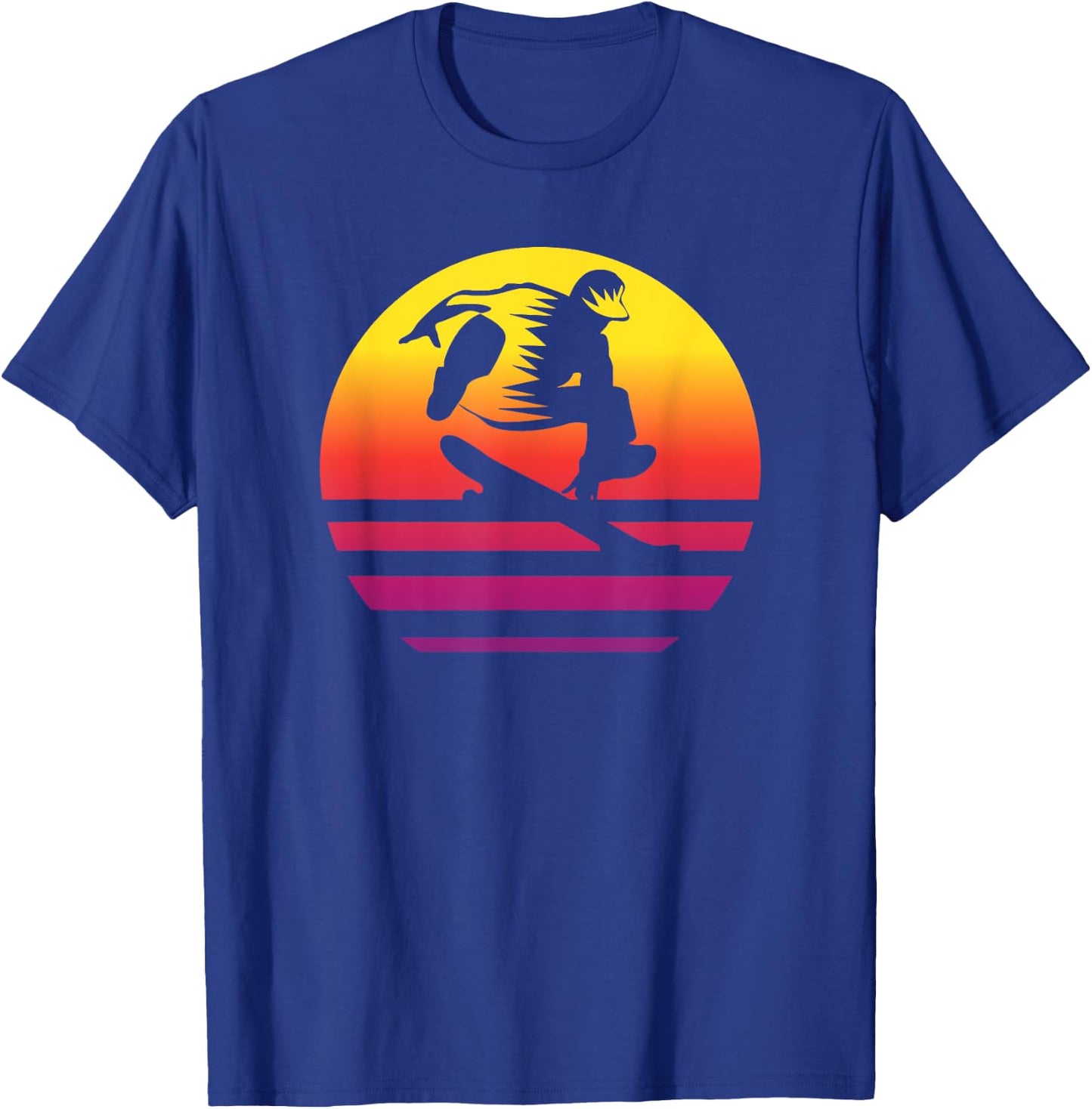 Skateboarding Retro Style Vintage T-Shirt - T-Shirt | Royal
