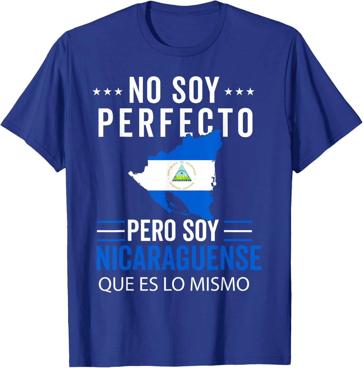 Nicaragua Flag Camiseta Nicaraguan Nicoya Men Hombre Nica T-Shirt - T-Shirt | Royal