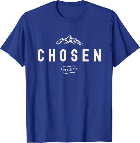 Chosen 1 Peter 2:9 Christian Quote T-Shirt - T-Shirt | Royal