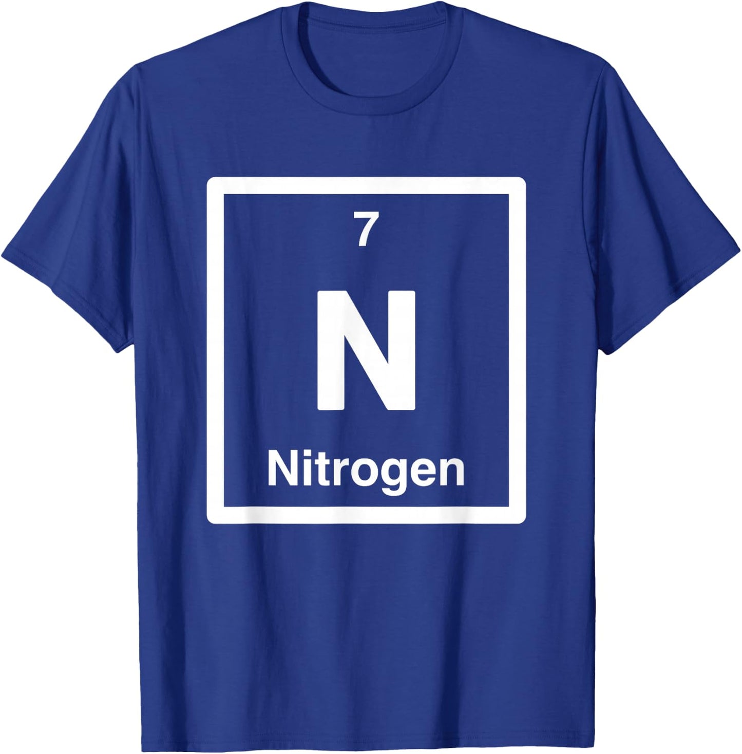 Nitrogen, N Periodic Table of Elements Science Gifts T-Shirt - T-Shirt | Royal