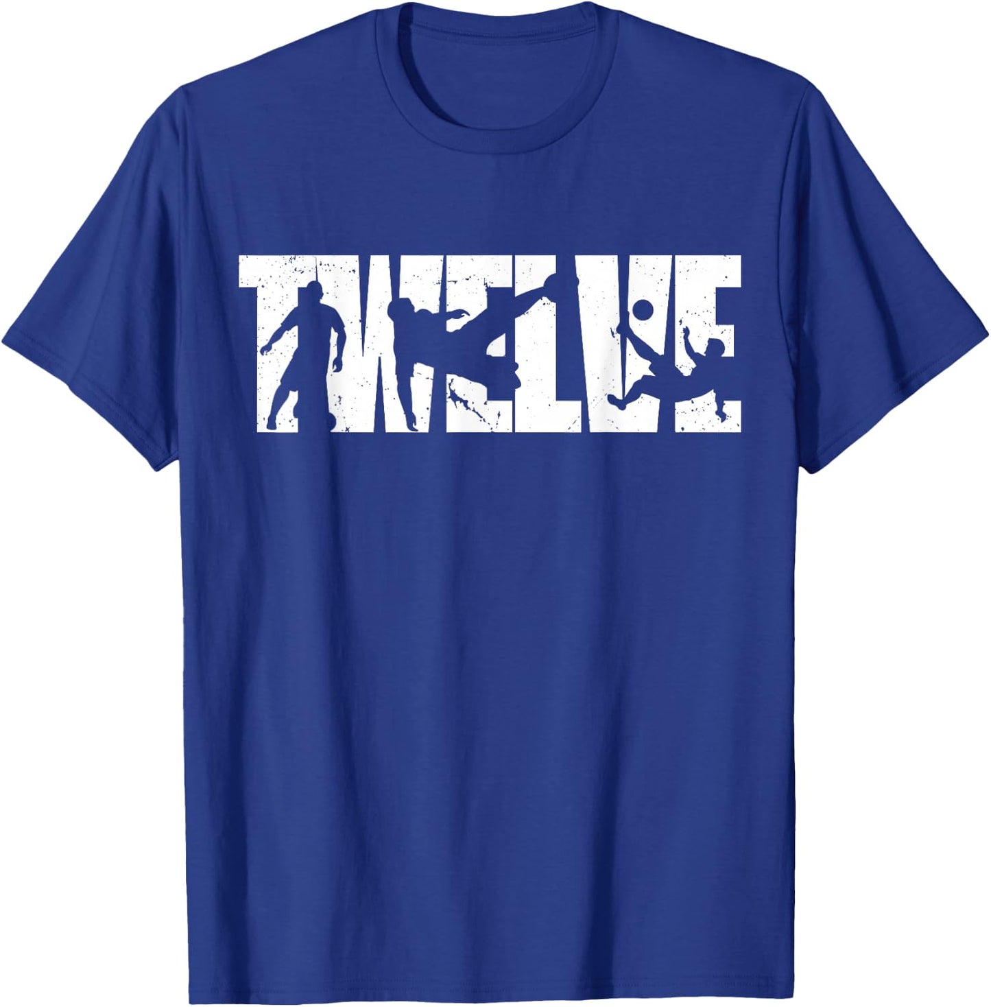 12th Birthday Retro Soccer 12 Years Old Boy Girl T-Shirt - T-Shirt | Royal