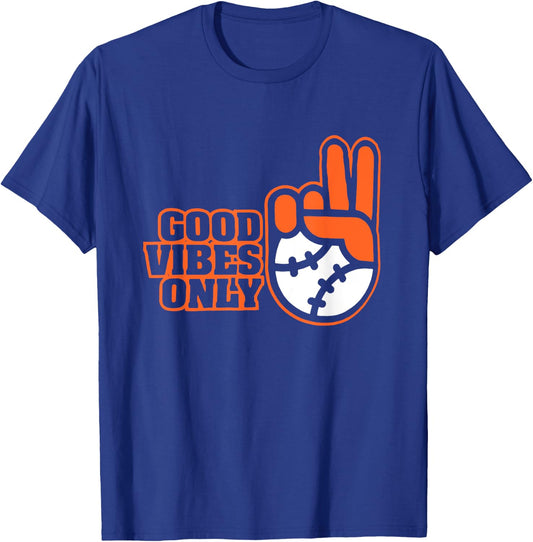 Good Vibes Funny Only Baseball Lover Women T-Shirt - T-Shirt | Royal