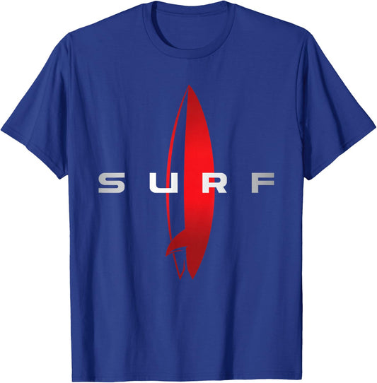 Surf - Beach Surfing Surfboarding Beach Surfboard Surfers Men Women Kids T-Shirt - T-Shirt | Royal