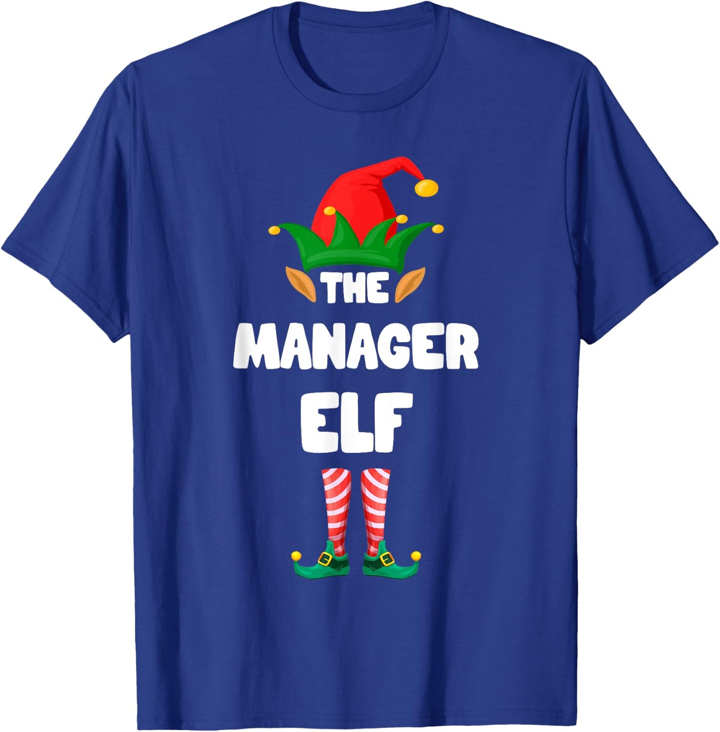 The Manager Elf Squad Family Matching Christmas Xmas T-Shirt - T-Shirt | Royal