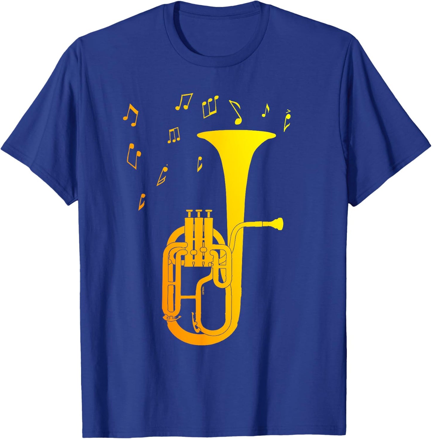 Simple Art for Brass Band An Alto Horn or Cool Tenor Horn T-Shirt - T-Shirt | Royal