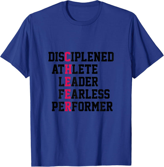 Cheer Discipline Athlete Leader Cheerleading Sports Gymnast T-Shirt - T-Shirt | Royal