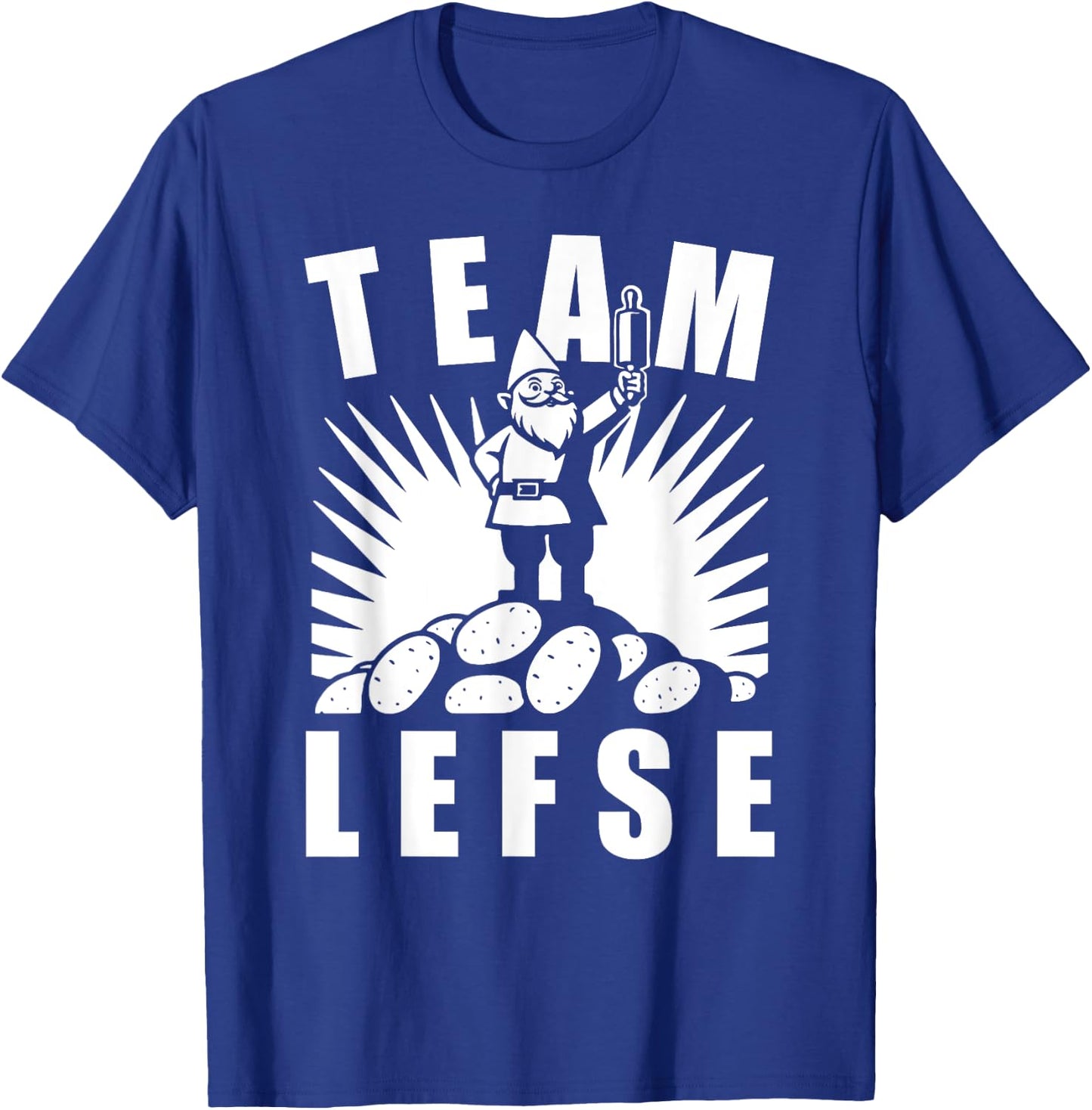 Team Lefse Scandinavian Gnome Christmas Lefse Making T-Shirt - T-Shirt | Royal