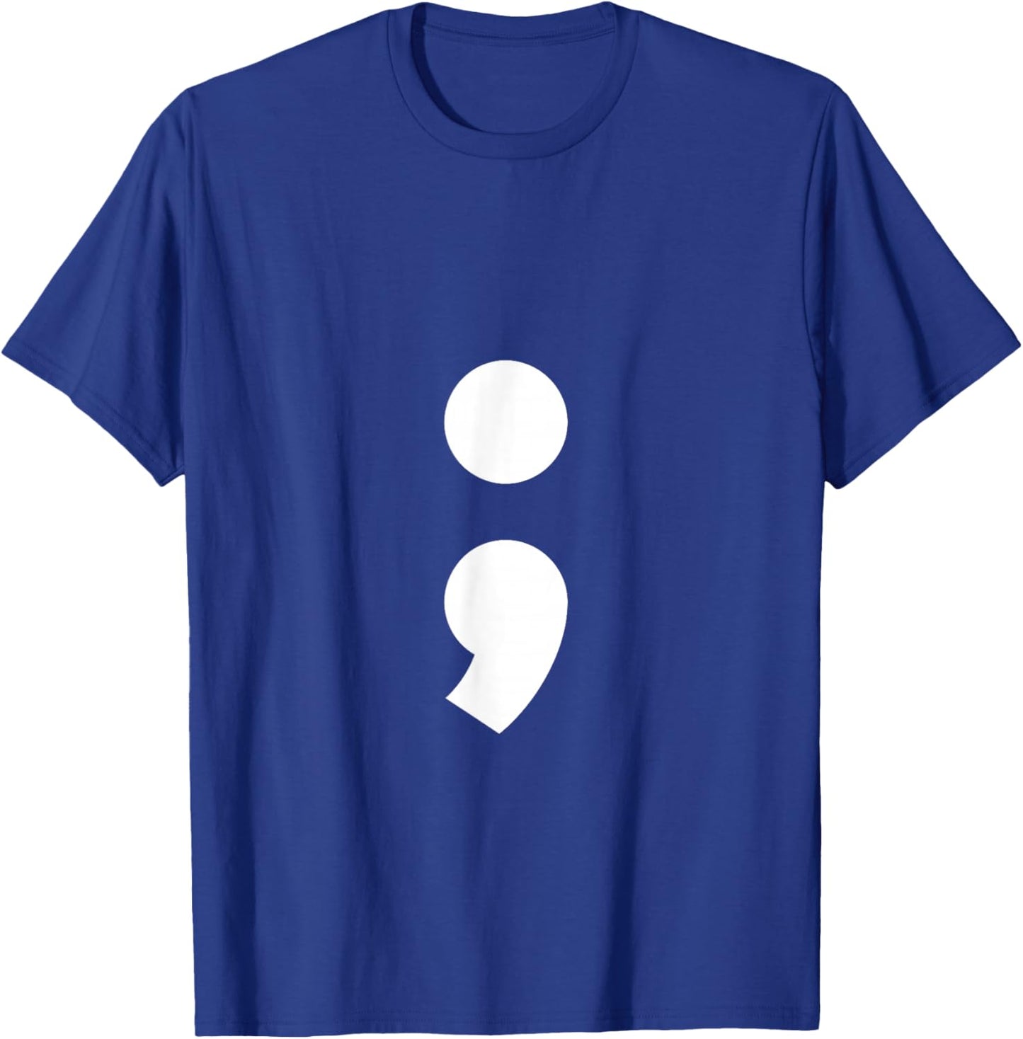 Alphabet Punctuation Semicolon T-Shirt - T-Shirt | Royal