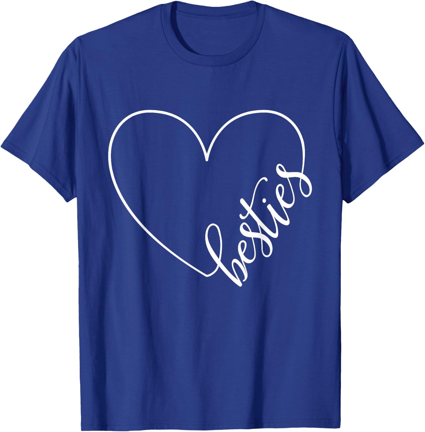 Besties BFF Best Friends Heart Friendship Cute Matching T-Shirt - T-Shirt | Royal