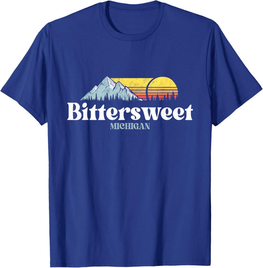 Bittersweet,MICHIGAN,Ski Snowboard Hiking T-Shirt - T-Shirt | Royal
