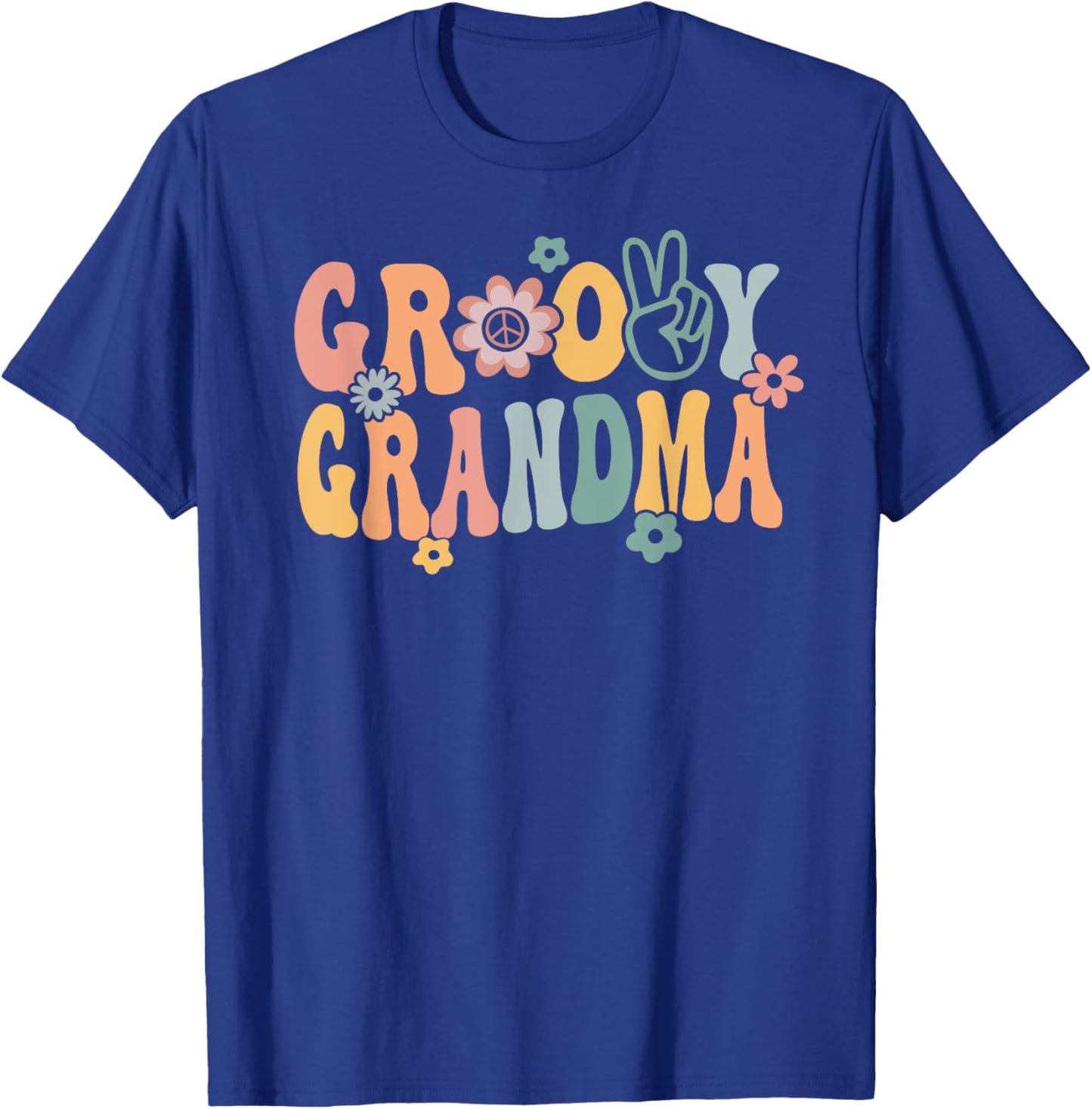 Groovy Grandma Retro Gigi Matching Family 1st Birthday Party T-Shirt - T-Shirt | Royal
