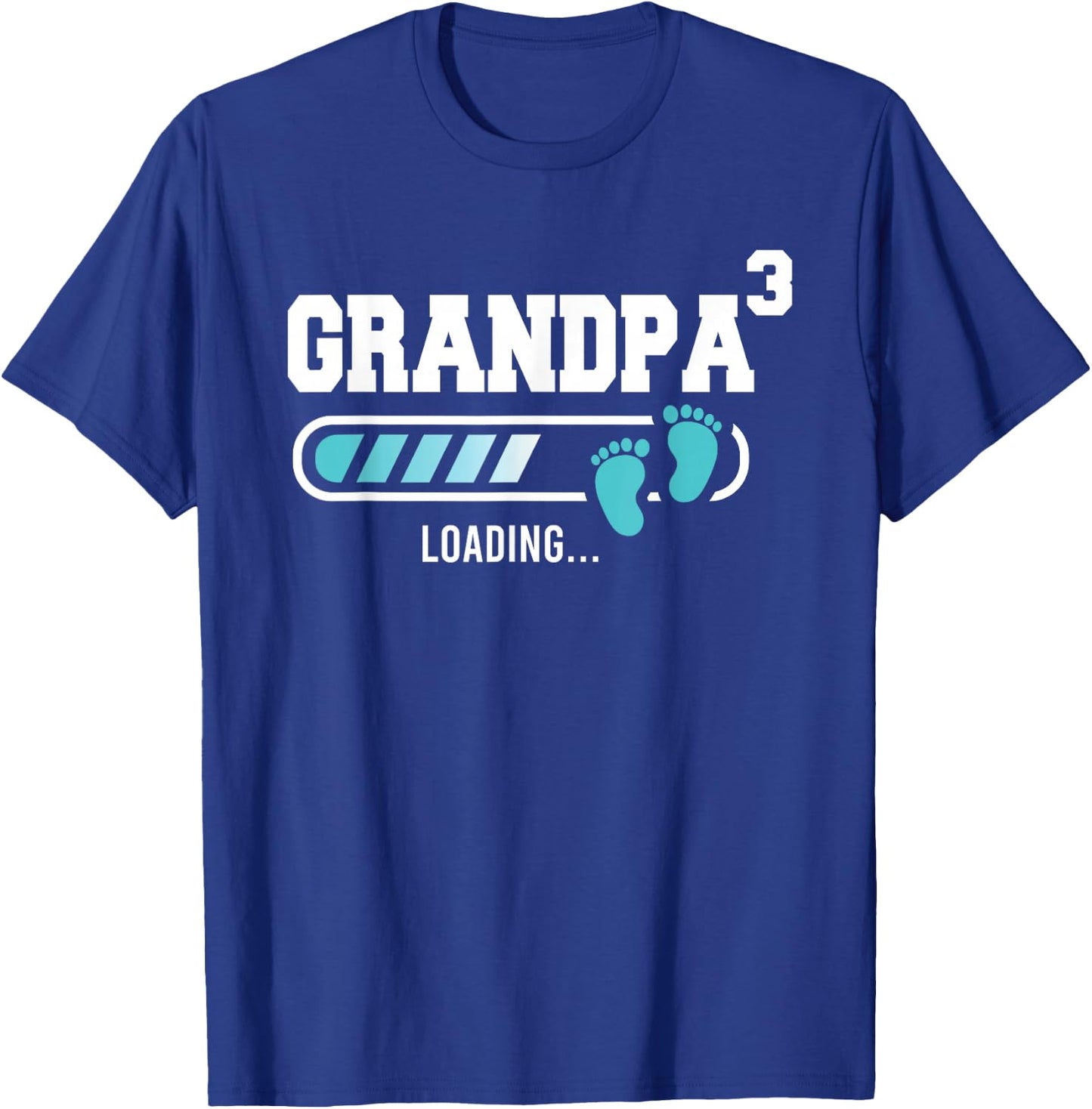 Grandpa 3 Third Time Grandpa Funny Grandpa Of Three T-Shirt - T-Shirt | Royal