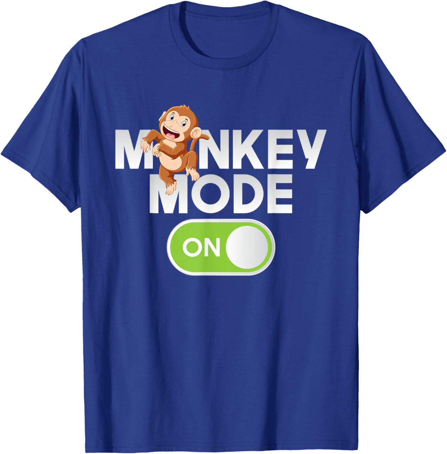 Monkey Mode On - Zoo Wildlife Animal Lover Monkeys Primate T-Shirt - T-Shirt | Royal