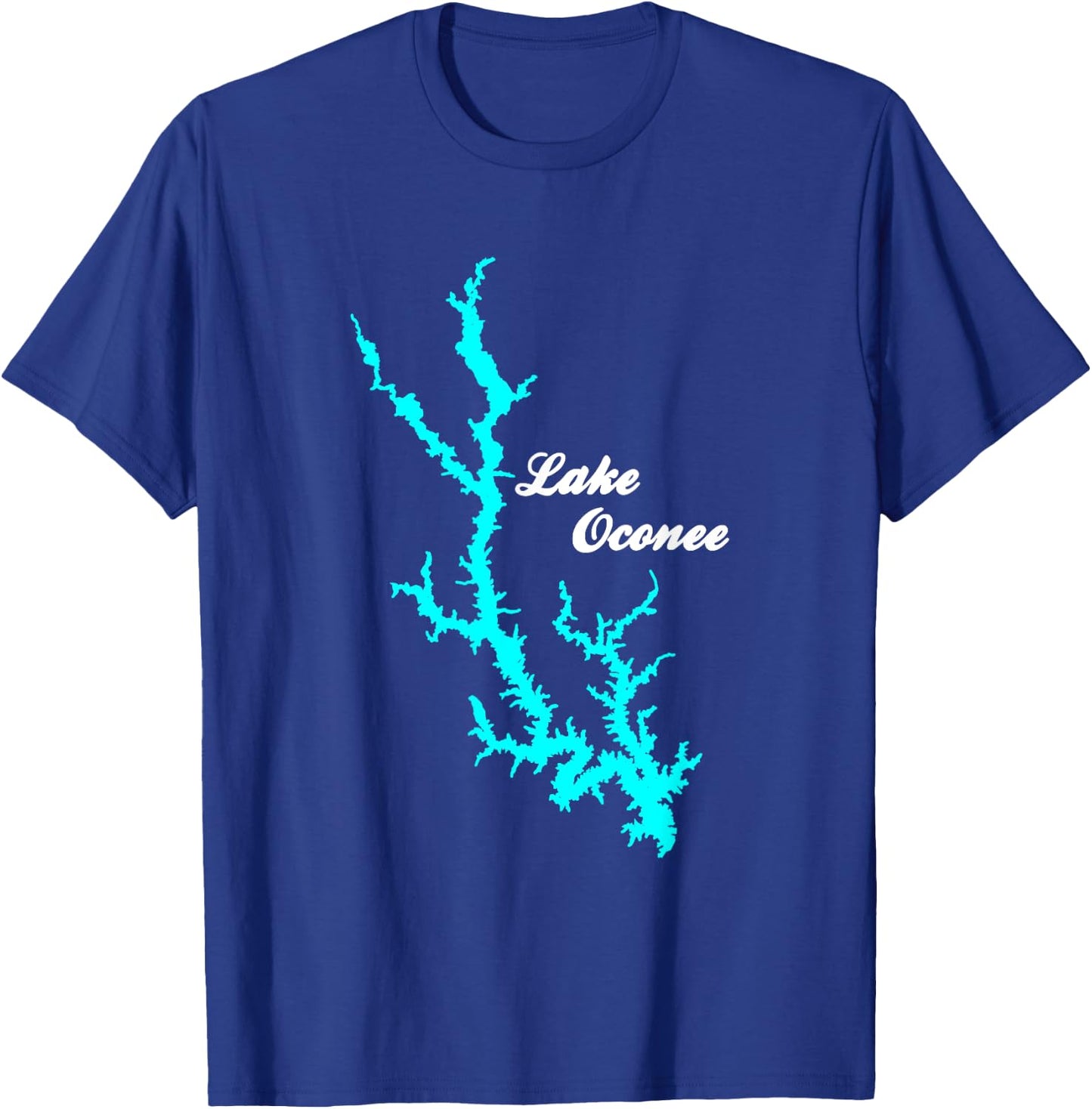 Minimalist Lake Oconee - Georgia T-Shirt - T-Shirt | Royal