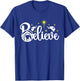 Christian Christmas Believe Jesus Nativity Scene XMAS Faith T-Shirt - T-Shirt | Royal