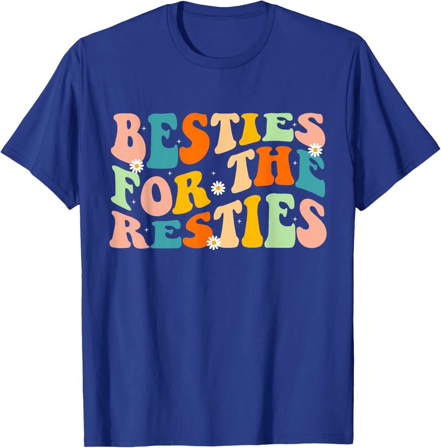 Besties for the Resties Groovy Matching T-Shirt - T-Shirt | Royal