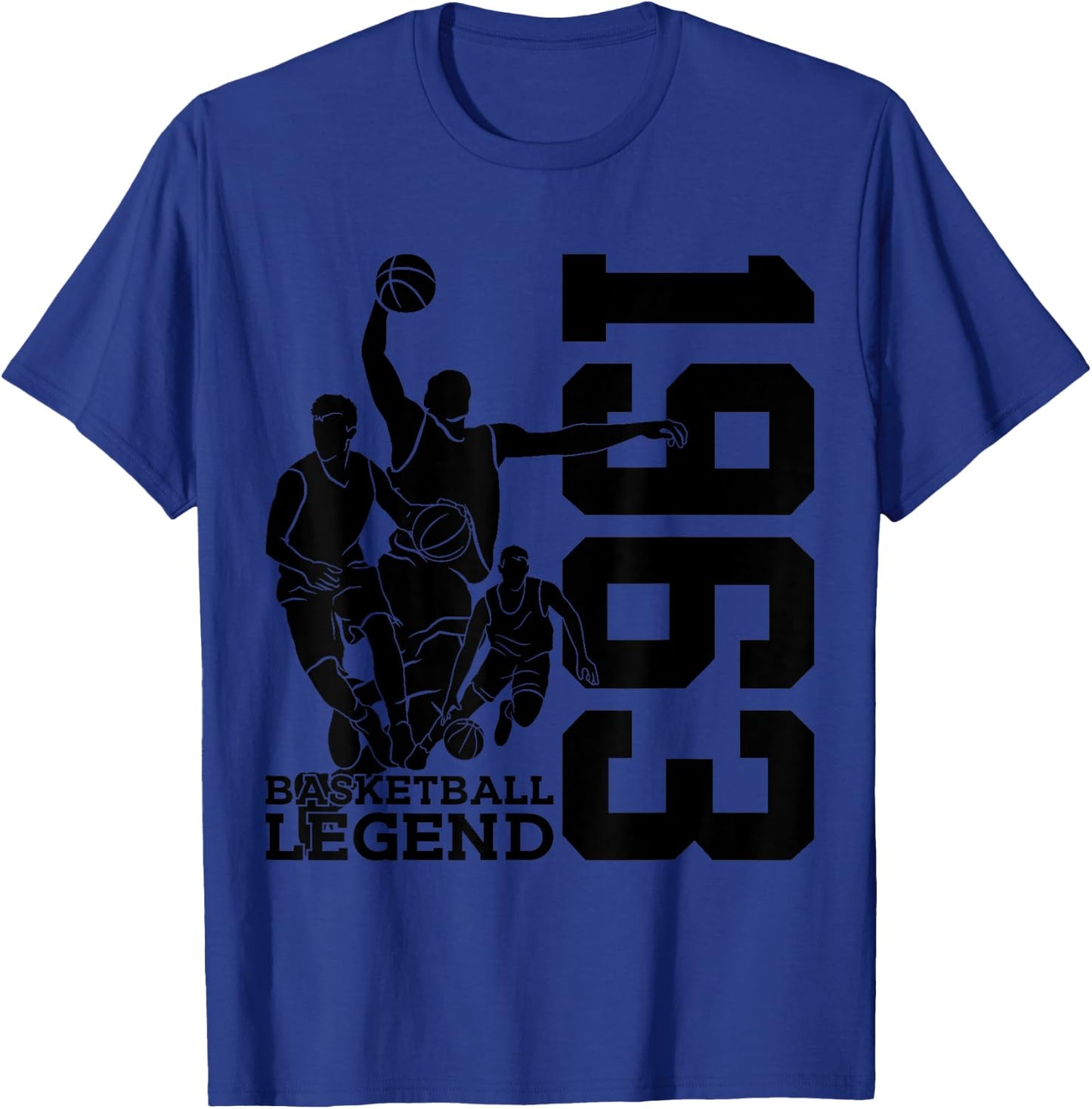 Basketball 62nd Birthday Basketball Legend 1963 T-Shirt - T-Shirt | Royal